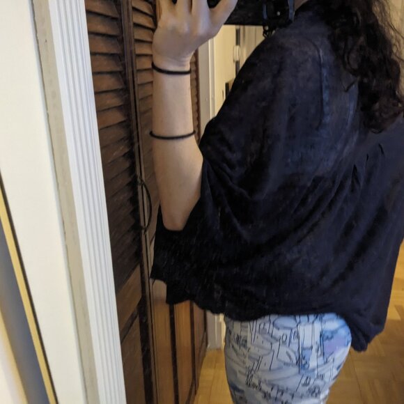 Navy Blue Shawl - Picture 4 of 4